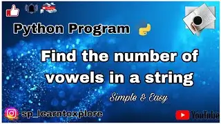 Count the number of Vowels in a String | Python Programs | Python
