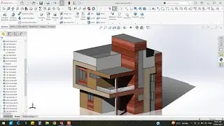 ☑️Modern House design in solidworks | How to make House in solidworks part 1