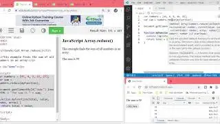 W3School java Script Array reduce reduceRight()