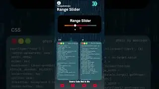Range Slider Using Html,Css And Javascript || Source Code Link In Description 
