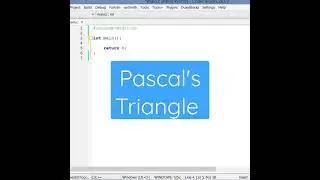 Pascal's Triangle Pattern in C       