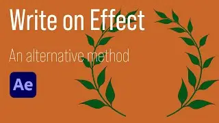 After Effects tutorial: Write On Effect - using Alpha Matt + Paint