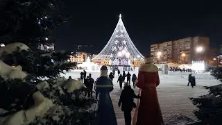 Тюмень ночная новогодняя