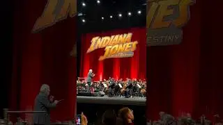 John Williams & his orchestra being unveiled at the premiere of Indiana Jones!!!