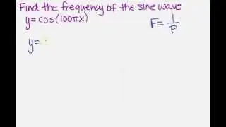 find the frequency of a sine wave