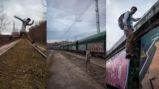 HACIENDO FOTOS EN UN TREN Y UNAS VÍAS ABANDONADAS