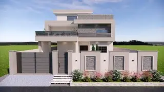 1 Kanal house design - 5 Bedrooms | Modern village house design | Two story house 3D design