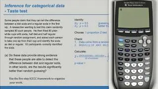 One-Prop Hypothesis Test -- Taste Test 6.13 (OpenIntro Statistics / Advanced High School Statistics)