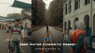 Deep Muted cinematic lightroom Free presets color grading Tutorial | warm tone 