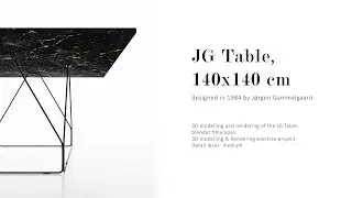 3D modelling and rendering of the JG Table, Blender Timelapse