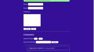 PHP online comment web app