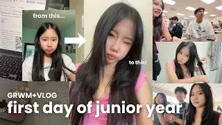 GRWM+VLOG: first day of school *junior year*