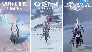 Snow In Genshin Impact vs Wuthering Waves vs Star Rail Side By Side