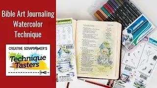 Bible Art Journaling Watercolor Technique - Technique Tasters 