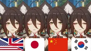 Slimiest Ara-Ara Fox, Tingyun, In All Languages! [Honkai Star Rail]