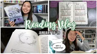 READING QUEEN OF NOTHING + BULLET JOURNAL SPREADS | Weekend Reading Vlog