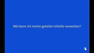 Geteilte Inhalte verwalten