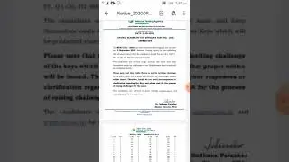 NEET 2020 Official Key by NTA