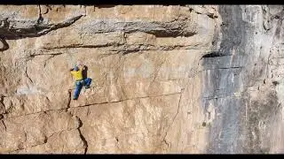 Drone View of a Person Rock Climbing #rockclimbing #mountains #rockcrawler
