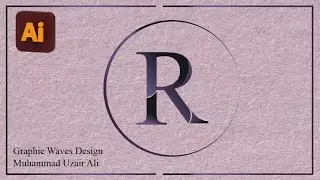 R logo design in Adobe illustrator toutrial | How to create R logo design in Adobe illustrator