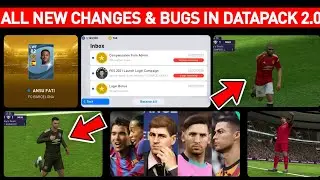 ALL NEW CHANGES AND BUGS IN DATAPACK 2.0 IN PES 2021 MOBILE  | EFOOTBALL PES 2021 MOBILE