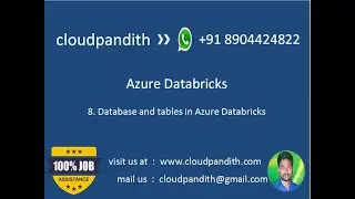 8  Azure Databricks Databases and Tables
