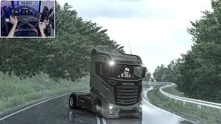 Drifitng Scania R1000 - Assetto Corsa | Moza Truck Wheel