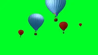 Air Ballon Green Screen Chroma Key Background