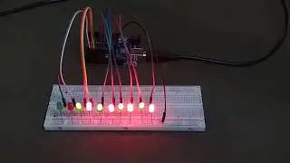 LED Patterns with Arduino  10 LED and 12 Patterns.