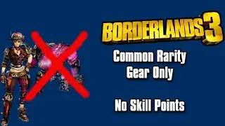 Borderlands 3 Common Rarity Gear / No Skill Points Playthrough