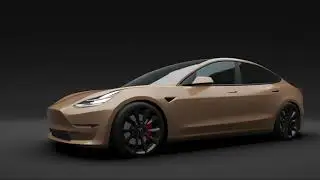 Tesla Model 3 Inozetek Sand 3D Rendering