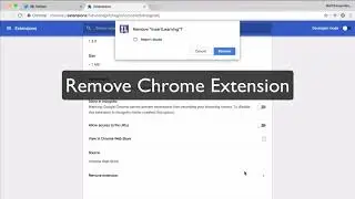 Disable and uninstall extension