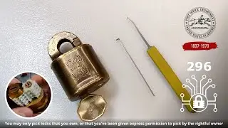 296 🔐 Vintage Reg'd US Mail padlock with counter picked and gutted