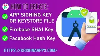 How to create app signing key or keystore file, SHA1 key, and Facebook Hash Key