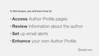 Author Profile Pages