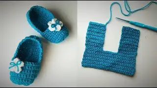 How to Crochet Baby Sandals Design, Crochet baby shoes, #Easycrochet, KHOUZH