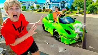 Brother Crashed my NEW LAMBORGHINI SUPERCAR!! *Gone Wrong*