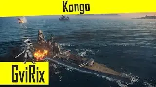 WoWs:Обзор линкора Kongo+Тактика.GviRix
