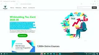 Withholding Tax Card 2024-25 | Website Showcase (Link in the description)
