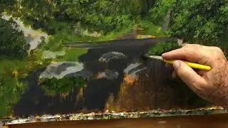 Mastering a Majestic Rocky Mountain Landscape Painting:  Mountain and Pine Trees 2