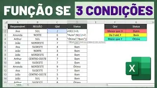 Função Se com 3 Condições | Como fazer Função SE no Excel com Várias Condições