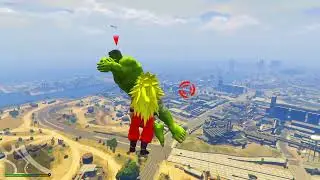 Grand Theft Auto 5 Anime character goku fight Hulk #killergamingchannel #gaming #gta5