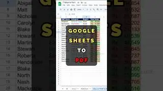 Convert Google Sheets to PDF