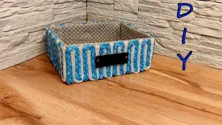 I make beautiful baskets for storing things from cords and ropes