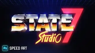 Retro Chrome Logo - Photoshop Speed Art