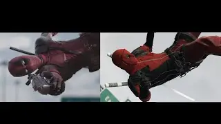 Deadpool - Red Band Trailer in GTA V Side by Side Comparison