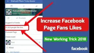 How To Increase Facebook Page Fans Likes/ Working Method 2018
