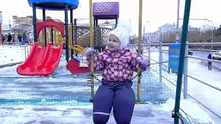 Vika walk, ride a roller coaster, swing