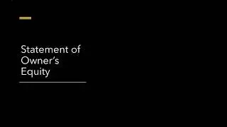 How to Prepare a Statement of Owner's Equity