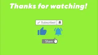 Green screen outro template ✦